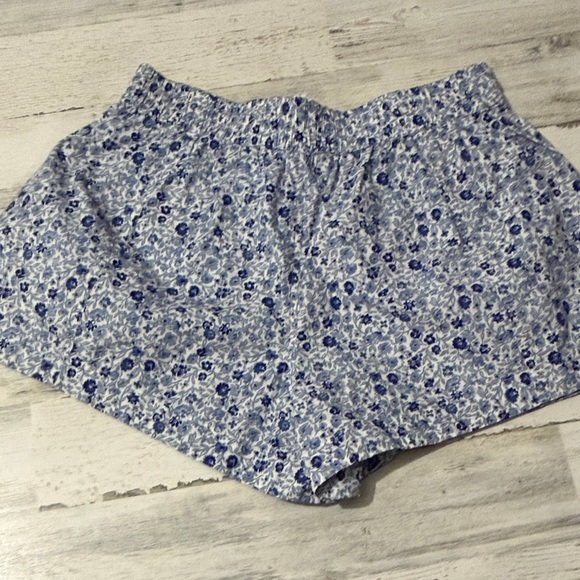 Apiece Apart High Waist Floral Blue Shorts Size Large - Picture 8 of 11